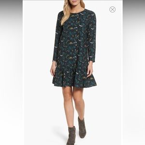 Halogen Button Back Ruffle Hem Dress